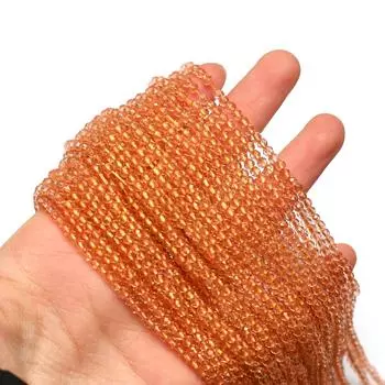 10 ниток, бусины из натурального камня шпинели 3 мм, круглые оранжевые, разделительные бусины для самостоятельного изготовления ювелирных изделий, аксессуаров, подарков на День святого Валентина, Рождества, 38 см 10String/38cm оранжевый