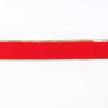 10 Opulent Meter Red Silk Ribbon With Lush Gold Edges For Elegant Christmas Decor Tree
