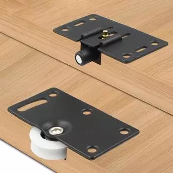 10 Pairs Wheels Furniture Hardware Silent Track Set Adjustable Sliding Door Roller Wardrobe чёрный