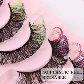 10 пар 3D цветные накладные ресницы густые накладные ресницы модные накладные ресницы вечеринка