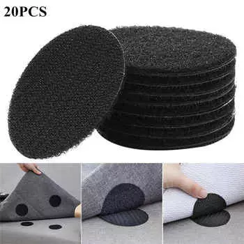 10 пар анти-скручивающихся лент для ковров, крючок и петля, захват для коврика, липучка, сохраняющая углы плоскими round белый