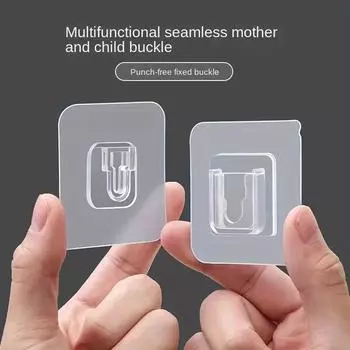 10 пар бесследных кнопок, неперфорированные крючки-дюбели, прочно закрепленные на маршрутизаторе, фиксированные настенные крючки, пряжки для хранения