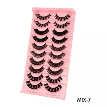 10 пар D Curl Strip Lashes Makeup Накладные ресницы Русские полоски для наращивания ресниц Faux Cils Naturel Наращивание ресниц Красота Поддельные ресницы для макияжа
