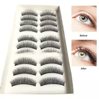 10 пар красивых, идеально подходящих модных искусственных ресниц, аксессуары для макияжа, для пудровой комнаты