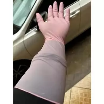 10 пар кухонных перчаток для мытья посуды, утолщенные домашние перчатки 16 дюймов для стирки и чистки одежды S розовый