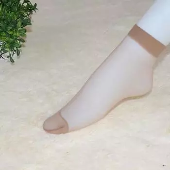 10 пар модных сексуальных ультратонких эластичных шелковистых носков для женщин и девочек, прозрачные чулки с кристаллами 1 Pair чёрный