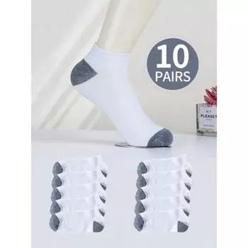 10 пар мужских модных хлопковых дышащих удобных носков до щиколотки, мужские летние носки One Size