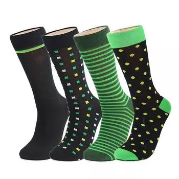 10 пар мужских носков из хлопка, деловые, новые, модные, забавные, с принтом животных, мультфильм, средние носки, мужские повседневные платья, одежда Men 13-15