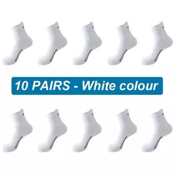 10 пар мужских носков из органического хлопка, дышащие спортивные носки, черные, повседневные, спортивные, новые, весна-лето, для мужчин, большие размеры EUR38-45 EU38-43(US6-10)