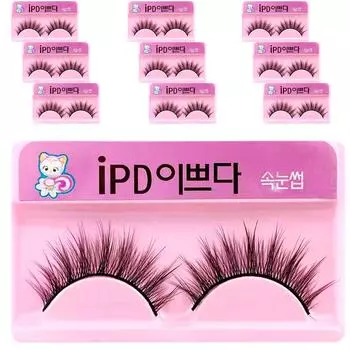 10 пар накладных ресниц, естественный вид, 3D маленькие ресницы для лица, короткие мягкие накладные ресницы