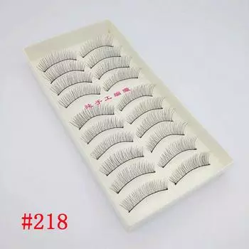 10 пар накладных ресниц, натуральный хлопковый стебель, длинные черные накладные ресницы для макияжа, объемные накладные ресницы, искусственные ресницы ручной работы