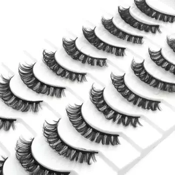 10 пар накладных ресниц с завитками, 3D норковые ресницы, многоразовые пушистые накладные ресницы as the picture