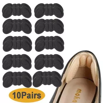 10 пар накладок на каблуки для женщин, противоскользящие накладки на высокие каблуки, клейкие подушечки, протектор для ухода за ногами, профилактика появления мозолей Thick бежевый