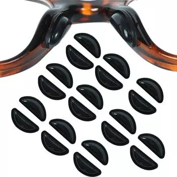 10 пар носовых упоров для очков, самоклеящиеся силиконовые противоскользящие мягкие носовые упоры для очков, солнцезащитных очков One Size
