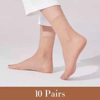 10 пар однотонных ультратонких носков, мягкие и дышащие прозрачные невидимые носки, женские чулки и носочно-чулочные изделия 10pairs (20pcs)