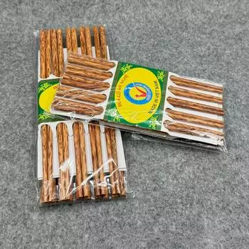 10 пар палочек для еды из кокосового дерева для дома. Палочки для еды с естественным узором. Званые вечеринки. Палочки для ежедневного семейного использования. Удобные палочки для еды. Длина 19/25 см. 25cm