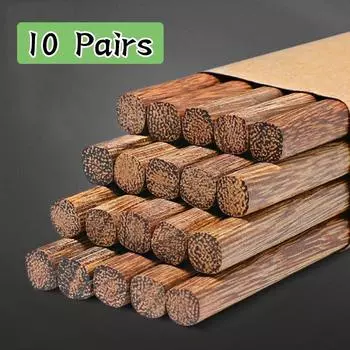 10 пар палочек для еды из натурального палисандра, многоразовые, здоровые китайские деревянные палочки для еды, палочки для суши, посуда, кухонная утварь, новинка 10 pairs
