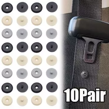 10 пар пряжек для автомобильных ремней безопасности, ограничитель расстояния между ремнями безопасности, пластиковая противоскользящая кнопка, фиксатор, ограничитель пряжки