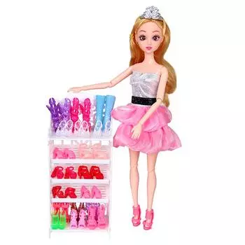 10 пар сандалий на высоком каблуке для куклы, милые игрушки, подарки random