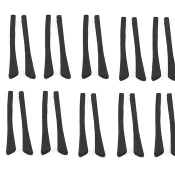 10 пар силиконовых насадок для дужек очков, черные заушники, наборы для предотвращения скольжения солнцезащитных и других очков, для улицы 10Pairs