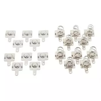 10 пар сменных металлических батарей, пружинная контактная пластина для батарей Aa Aaa