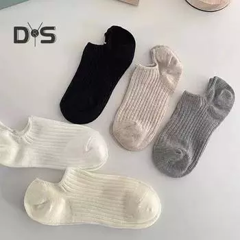 10 пар тонких летних носков, невидимые носки с низкой посадкой, противоскользящие, силиконовые, однотонные, высокая эластичность, без запаха, повседневные, для офиса и улицы B