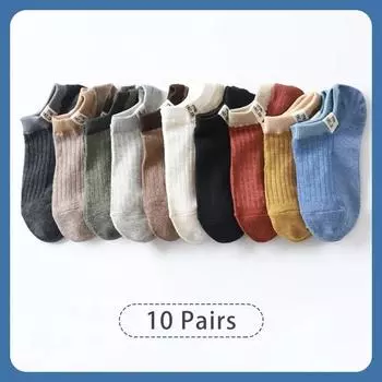 10 пар женских носков с весенне-летними надписями-слоганами, милых, модных и удобных, в колледжском стиле, с тканевыми этикетками All yards