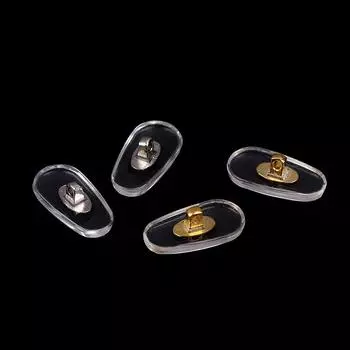 10 пар золотых серебряных прозрачных силиконовых навинчивающихся носоупоров с металлическим сердечником для очков, аксессуары для очков Gold 10Pair