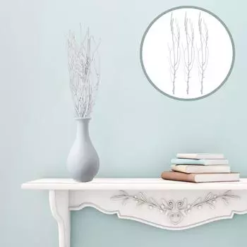 10 Pcs 50 Cm Dried Twigs Decorative Lights Branches Crafts Planta White Vases for Flowers Artificial Plants Indoor Tree 50.00X1.00X1.00CM белый