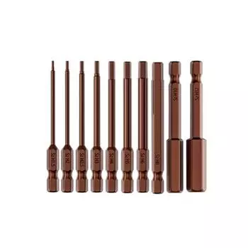 10 PCS 65 MM Hex Bits Set Hex Head Quick Release Adapter Metric Allen Wrench Hand Tool