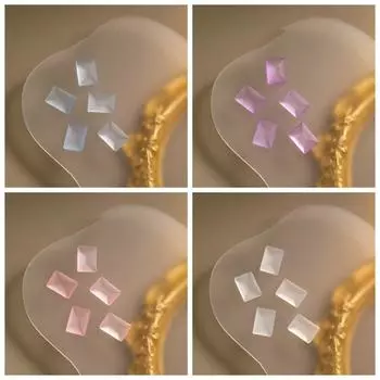 10 Pcs/bag Matte Transparent Bottom Rhinestone Popular Nail Art Decoration Women 10 pcs style 2