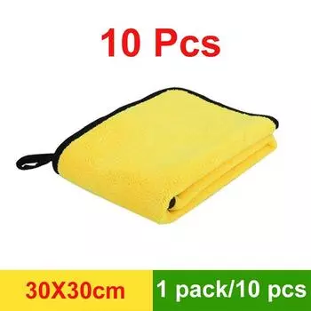 10 PCs Extra Soft Car Wash Microfiber Towel Car Cleaning Drying Cloth Car CareCloth Detailing Car WashTowel Never Scrat
