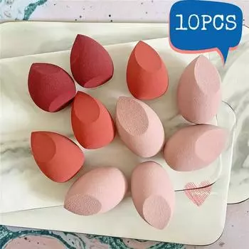 10 PCS Makeup Puff Set Sponges Foundation Women Powder Egg Puff Cosmetic tools Wet and Dry Dual Use Korean Make up Blender