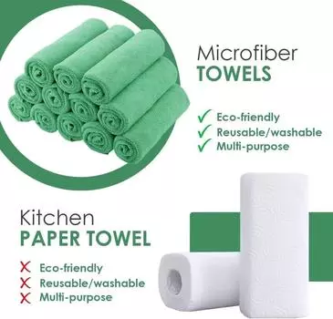 10 PCS Microfiber Car Cleaning Towel Automobile Motorcycle Washing Glass Household Cleaning Small Towel Micro Fiber Rag Car Acce