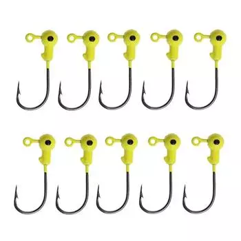 10 Pcs Mini Jig Head Hooks 1g Mixed Colors for Sea River Lake Fishing Hook Jig Lure Hard Baits T Tail Soft Worm Fishing Tackle