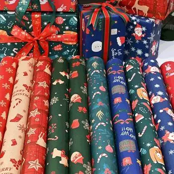 10 Pcs Multi-purpose Christmas Gift Wrapping Paper DIY Crafts Paper Flower Bouquet Packing style 7