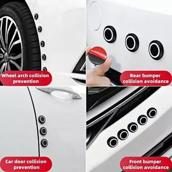 10 PCS, simulated reverse radar small dots, 3D stereoscopic stickers for car front and rear bumper body decoration, anti-collisi чёрный
