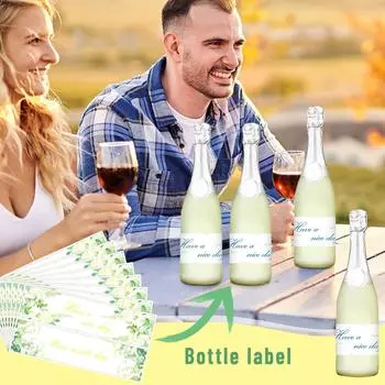 10 Pcs Theme Party Beverage Water Bottle Stickers Self-adhesive Party Decoration Stickers One Size