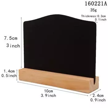 10 Pcs Wooden Double-sided Small Chalkboard Ornaments Home Decoration Hotel Bar Writing Board Double-sided Chalkboard Message Board Arch