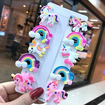 10-piece cartoon animal hair clip with colorful duck beak clip with Instagram girl clip Size fits all