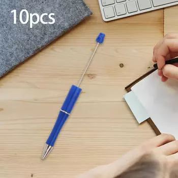 10 шт. ручек с бусинами, новинка, ручки с черными чернилами для письма, сувениры для вечеринок, шариковые ручки с бусинами для творчества violets