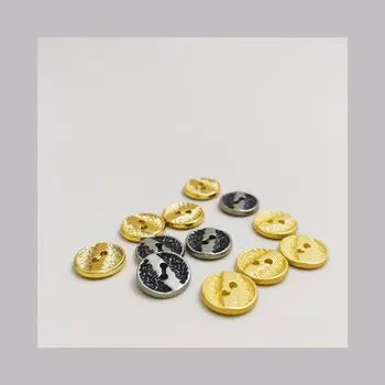 10 шт., красивые пуговицы с 2 отверстиями, 10 мм, маленькие круглые металлические пуговицы, женские блузки, декоративные аксессуары 10mm