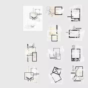 10 Pieces Butterfly Retro Stickers PET Decals Decoration Materials for DIY Scrapbooking Photo Album