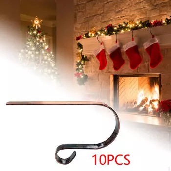 10 штук держателей для рождественских чулок крючки легкие нескользящие креативные вешалки Bronze