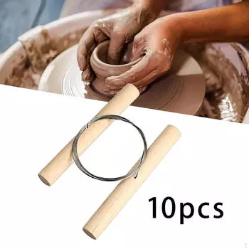 10 Pieces Clay Cutter Wires,Clay Sculpting Tool,Trimming Accessories,Portable Lightweight,Pottery