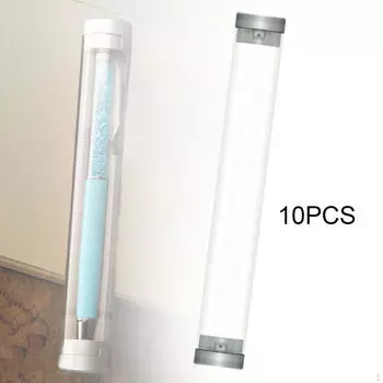 10 Pieces Clear Pen Gift Box Boxes Holder Reusable Empty Transparent Cases for School