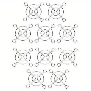 10 pieces cooling fan protective cover, 40x40mm DIY cooling net, suitable for MK8 extruder, C1008 gloss wire material, IP40, 3D printer extrusion head 10pcs