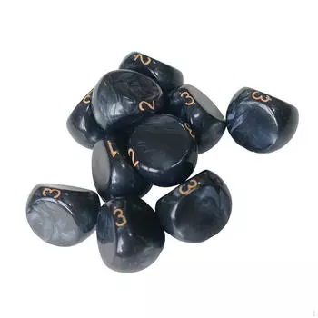 10 Pieces Dice Set Game Dices Entertainment Toys, Party Favors, Acrylic, for Party, Board