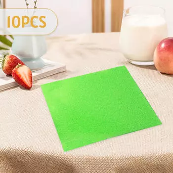 10 Pieces Fridge Shelf Liners Mats Prevents Spoilage Organizers Fruit for Cabinet Kitchen зелёный