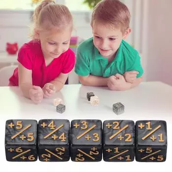 10 Pieces Loyalty Dice Cube Gathering Game Counters Token Dice Card Gaming Dice Counters Compatible with CCG/Card for Board Game белый